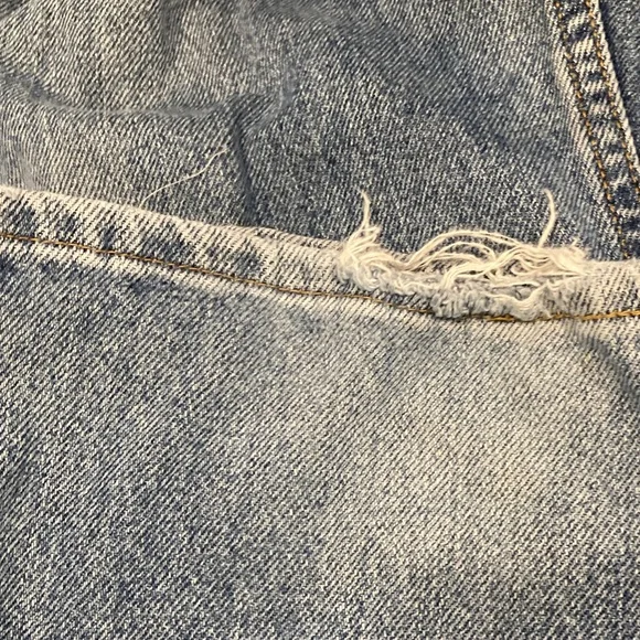 Levi's Classic Straight Blue Jeans frayed hem - Picture 8 of 9